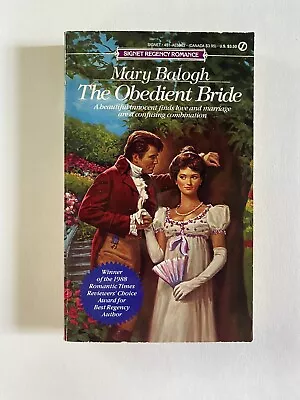 THE OBEDIENT BRIDE By MARY BALOGH 1st Print Signet Regency Historical Romance • $21.99