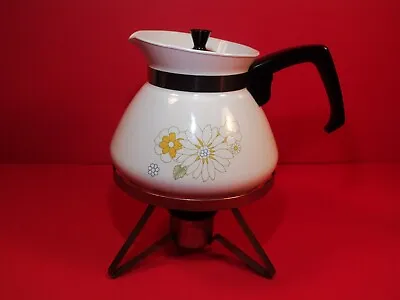 Vintage Corning Wear 6 Cup Coffee Pot With Stand  • $25