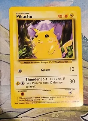 $1.25 • Buy Pokémon TCG Pikachu Base Set 58/102 Regular Unlimited Common 
