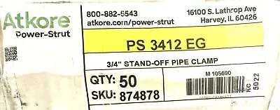 Qty: 50 ~new~ Power Strut P.n.: Ps3412  3/4  Std Stand-off Pipe Clamps! • $115