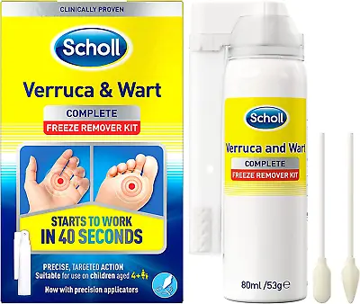 Scholl Verruca And Wart Remover Freeze Treatment 80 Ml (Pack Of 1) • £17.59