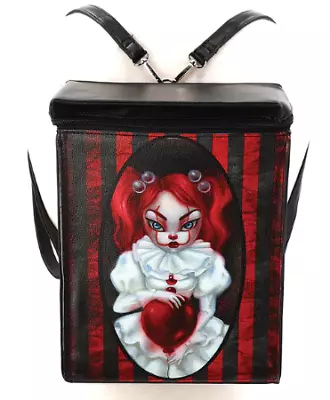 Smiley Clown Girl Rectangle Mini Backpack In Vinyl Comeco • $60
