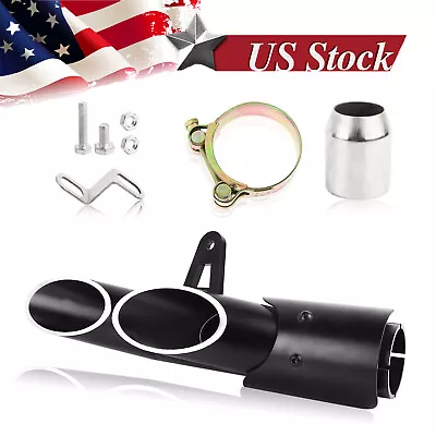 Dual Outlet Motorcycle Exhaust Muffler Tail Pipe Slip On 38mm-51mm Universal2018 • $41.99