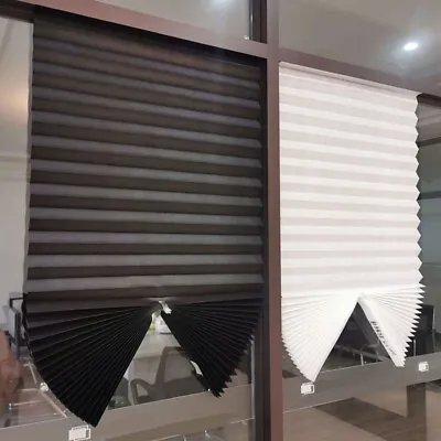 £7.31 • Buy Non-Woven Self-Adhesive Window Blinds Zebra Curtains Sunshade Roller Blinds Home