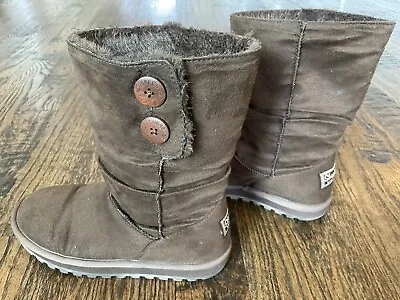 Skechers Boots Brown Keepsakes 2.0 Button Pull On Mid Calf Suede Women's US 8.5 • $32.95