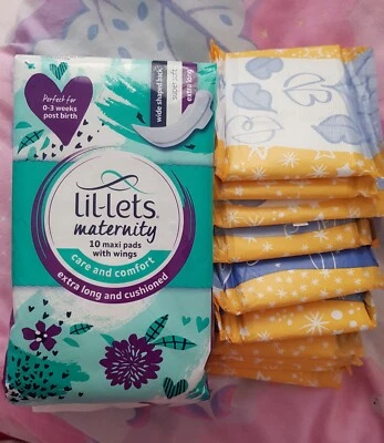 £6 • Buy Lil-Lets Maternity 10Maxi Pads Wings Extra Long & Always Ultra Sanitary 10Towels