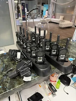 (2) 6 Pack Of Motorola CLS1410 Walkie Talkie Radios With Headsets 6-bank Charger • $1100