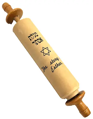 Vintage Jewish Hebrew Megillah The Story Of Ester Scroll Judaism Judaica Israel • $124.98