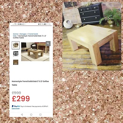 £245 • Buy The Trend 3 X 2 Oak Coffee Table - RRP £299