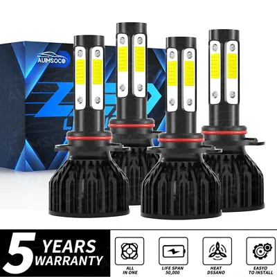 9005&9006 LED Combo Headlight Bulbs High Low Beam Kit Extremely White Bright 4pc • $39.99