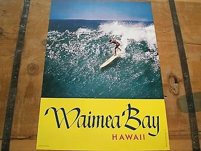 VINTAGE 1960's MIKE DOYLE* Surf Legend *WAIMEA BAY* SURF Poster Mint Condition! • $49.95