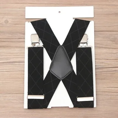 £8.79 • Buy Heavy Duty Work Trouser Braces Suspenders 50mm Clip Elastic Work Trouser Grain