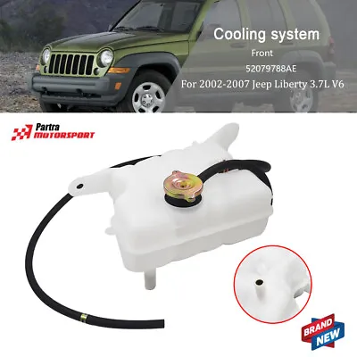 Engine Radiator Coolant Reservoir W/ Cap  For 2002-2007 Jeep Liberty 52079788AE • $31.48