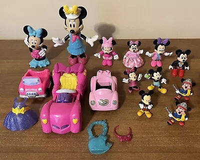 Mickey And Minnie Mouse Mixed Lot Vintage & Modern Day Toy Figures Cake Toppers • $10