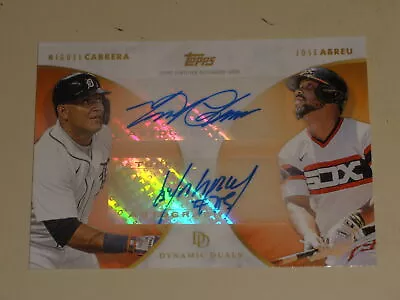 2022 Topps On Demand Dynamic Dual Orange Auto #6A Jose Abreu Miguel Cabrera 1/5 • $0.99