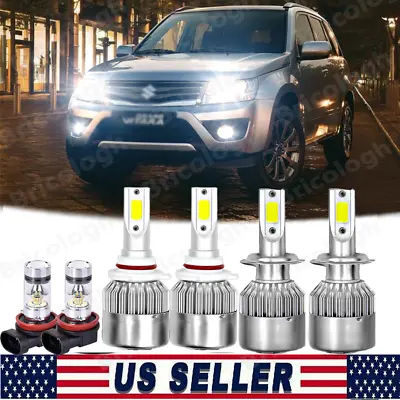 For Suzuki Grand Vitara 2006-2013 6x LED Headlight Hi/Lo Fog Light Combo Bulbs • $31.49