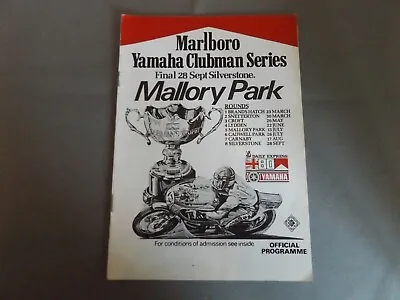 1980 Mallory Park Programme 13/7/80 - Marlboro Yamaha Clubman Series • $4.96