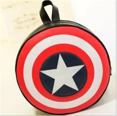 Avengers Captain America Shield Children Backpack Schoolbag Shoulder Bag Gifts • $21.18