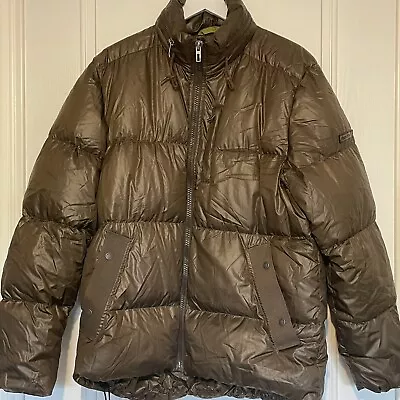 Marc O’Polo Womens Jacket Size L Down Quilted Puffer Brown VGC Warm • £34.99