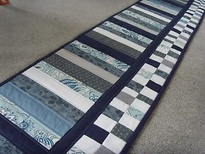 Handmade Patchwork Quilted Table Runner / Throw - 72.5  X 14  • £69