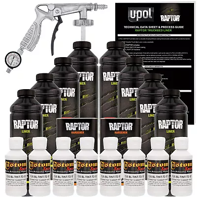 U-POL Raptor Tintable Bright White Spray-On Truck Bed Liner Spray Gun 8 Liters • $419.99