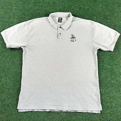 Vintage Warner Bros. Daffy Duck Golfing Golf Polo Mens Size Largre • $24.95