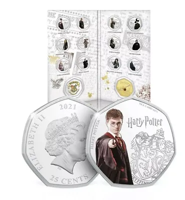 £24.99 • Buy The Official Harry Potter Legal Tender Coins 50p Shape Silver Coins Brand New 