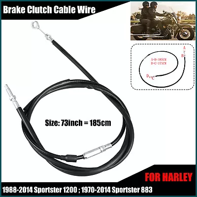 185cm Clutch Cable Vinyl Coat Outer Casings For Harley Riser Handlebar Extended • $19.93