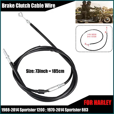 73  Clutch Cable Wire For Harley Sportster Custom XL1200C XL883C XL1200L XLH883 • $20.98