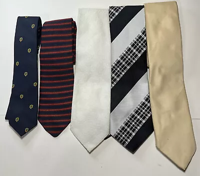 Men's Dress Ties Neckties Lot Of 5 Various Colors And Designs • $7