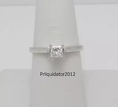 3/8CT Princess Diamond Solitaire Engagement Wedding Bridal Ring 14K White Gold • $429.99