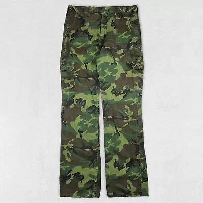 Vintage 80s Cabelas Cargo Pants 35x33.5 Loose Baggy Army Camo Hunting Grunge USA • $26.99