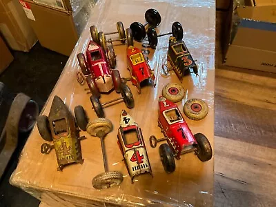 Vintage Tin Toy Marx Midget Race Parts Bodies Wheels And Wind Ups • $15.50