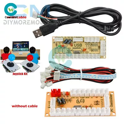 Zero Delay Arcade USB Encoder PC To Joystick MAME 5Pin Sanwa Push Button +Cable • $7.49