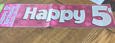 5th Birthday Party Banner 2.7M New • £2.39