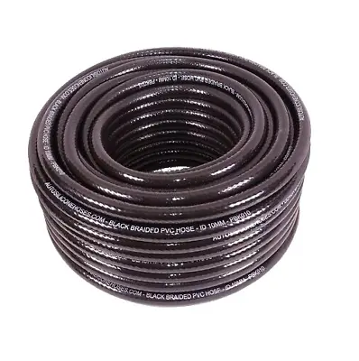 Irrigation Tube Black Braided Reinforced Hose Pipe PVC Hosepipe • £89.92