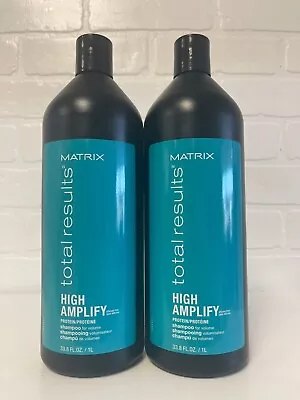 Matrix Total Results High Amplify Shampoo Only 33.8 Oz [x 2 Bottles Deal] • $61.85