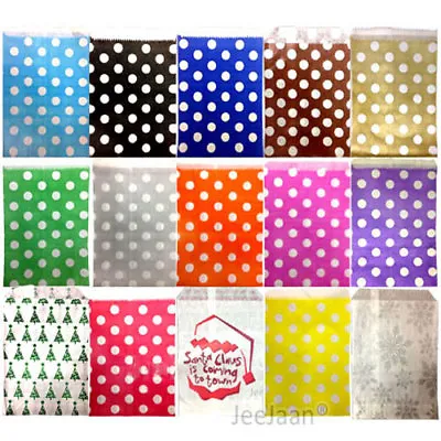 Candy Polka Dots Paper Bags Sweet Buffet Gift Shop Party Sweets Cake Birthday • £4
