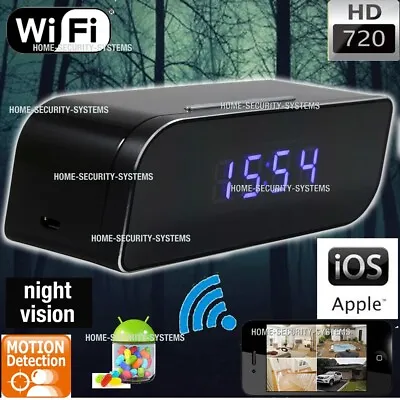 $120 • Buy WIFI Home Wireless Alarm Clock Camera Mobile Phone App Night Vision