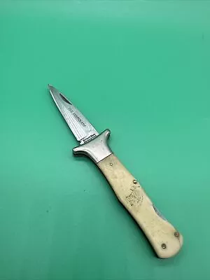 Vintage National Blade Japan Desperado 6A Steel Stiletto Pocket Knife With Eagle • $69.99
