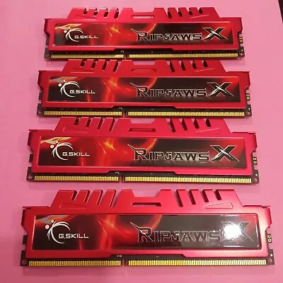 SAME DAY DISPATCH RAM DDR3 G.Skill 16Gb 4x4 1600mhz Ripjaws X 1.5v Red • £24.95