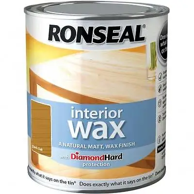 Ronseal Diamond Hard Interior Wax Ultimate Professional Finish 750ml 8 Colour's • £20.19