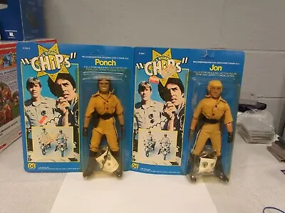 Vintage 1977 MEGO CHiPs Jon And Ponch 8 Inch Figures New Old Stock Unpunched • $300