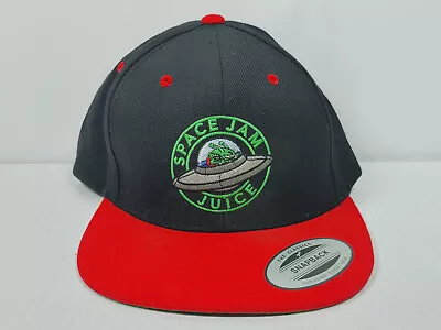 Space Jam Juice Alien Flying Saucer Space Vaping Snapback Black Hat Cap Yupoong • $9.95