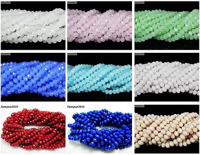 100Pcs Top Quality Czech Crystal Faceted Rondelle Beads 6x8mm 7x10mm 9x12mm • $3.40