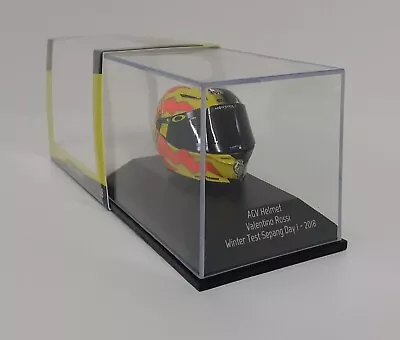 MINICHAMPS 1:8 Valentino Rossi Model Helmet Moto Gp Test Sepang 2018 Die Cast • £33.12