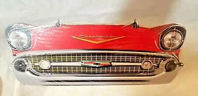 25  HUGE 1957 Chevy Classic Car Bel Air Grill Front End USA STEEL Metal Sign '57 • $99.98