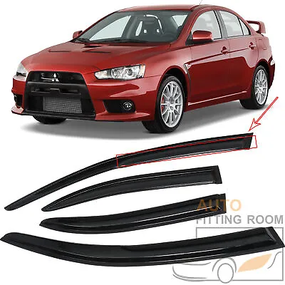 For 2008-17 Mitsubishi Lancer Window Visor Vent Shade/Sun Wind/Rain Deflector • $26.99