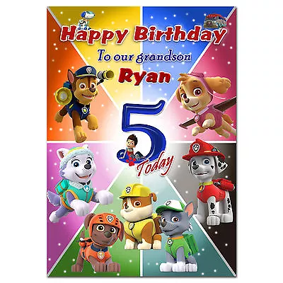 713; Personalised Greeting Card; PAW Patrol; Special Great Best Big Little • £4.50