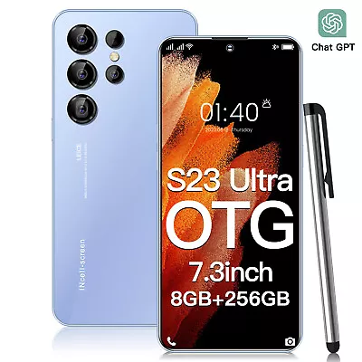 Global S23 Ultra Smartphone 7.3  8GB+256GB Android 13 5G Unlocked Mobile Phones • $132.47